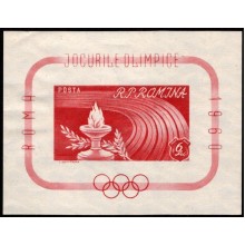 Olympiade i Rom. Utakket miniark. Postfrisk.